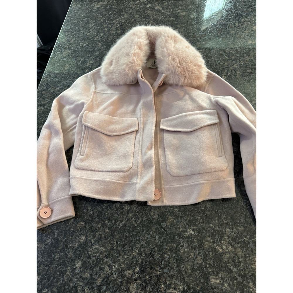 Women's Frisson Fur Kelly Cashmere Jacket NWT $1900 Pink Size M